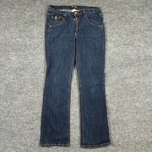 Department of Peace Womens Jeans Size 12 Dark Wash Denim Flap Pocket Mid Rise